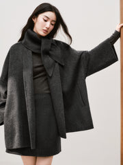 Women's Commuter Wool-Blend Robe Coat
