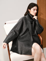 Women's Commuter Wool-Blend Robe Coat