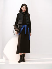 Women's Casual Waist-Cinching Paneled Lightweight Down Jacket