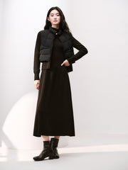 Women's Casual Waist-Cinching Paneled Lightweight Down Jacket