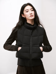 Women's Casual Waist-Cinching Paneled Lightweight Down Jacket