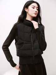 Women's Casual Waist-Cinching Paneled Lightweight Down Jacket