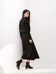 Women's Casual Waist-Cinching Paneled Lightweight Down Jacket