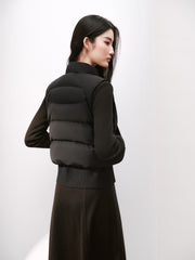 Women's Casual Waist-Cinching Paneled Lightweight Down Jacket