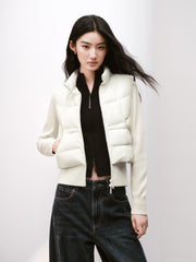 Women's Casual Waist-Cinching Paneled Lightweight Down Jacket