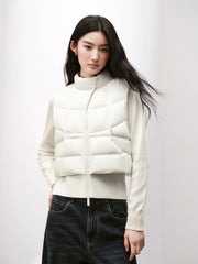 Women's Casual Waist-Cinching Paneled Lightweight Down Jacket