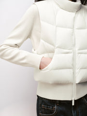 Women's Casual Waist-Cinching Paneled Lightweight Down Jacket