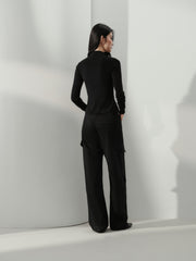 Women's Casual Solid Double-Zip Corset-Seam Cardigan
