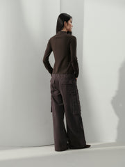 Women's Casual Solid Double-Zip Corset-Seam Cardigan