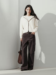 Women's Commuter Double-Zip Hooded Knit Cardigan