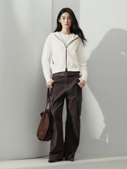 Women's Commuter Double-Zip Hooded Knit Cardigan