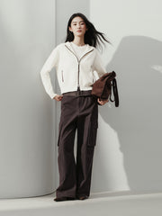 Women's Commuter Double-Zip Hooded Knit Cardigan