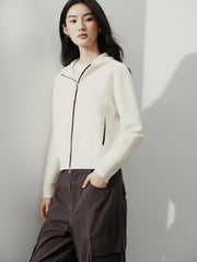 Women's Commuter Double-Zip Hooded Knit Cardigan