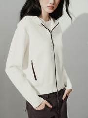 Women's Commuter Double-Zip Hooded Knit Cardigan