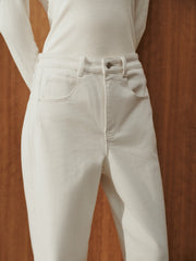 Women's Commuter Yak Down Warm White Wide-Leg Jeans
