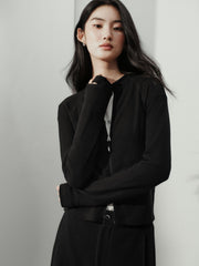 Women's Casual Sporty Stand-Collar Zip Cardigan