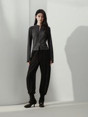 Women's Casual Sporty Stand-Collar Zip Cardigan