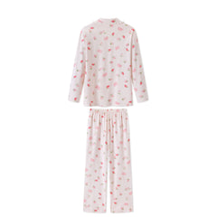 Women's Cozy Strawberry Print Pajama Set