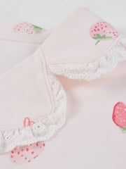 Women's Cozy Strawberry Print Pajama Set