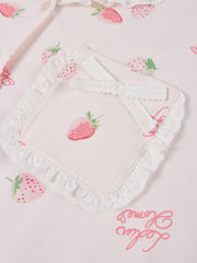 Women's Cozy Strawberry Print Pajama Set