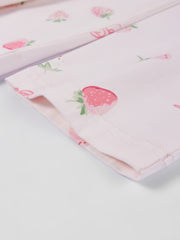Women's Cozy Strawberry Print Pajama Set