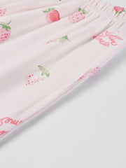 Women's Cozy Strawberry Print Pajama Set
