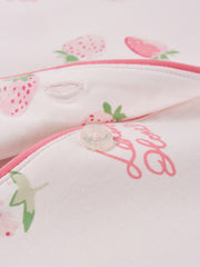 Women's Cozy Strawberry Print Pajama Set