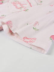 Women's Cozy Strawberry Print Pajama Set