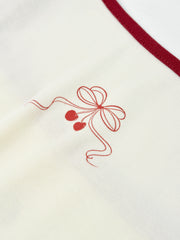 Women's Casual Cherry Tencel Pajama Set
