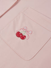 Women's Casual Cherry Pajama Set