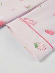 Women's Cozy Strawberry Print Pajama Set