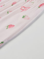Women's Cozy Strawberry Print Pajama Set