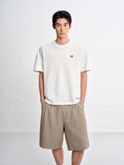 Men's Cotton T-Shirt with Back Embroidery