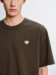 Men's Cotton T-Shirt with Back Embroidery