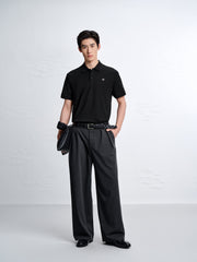 Men's Pleated Wide-Leg Trousers