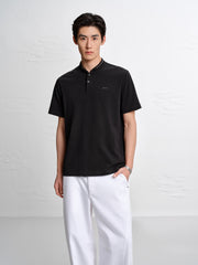 Men's Cool Touch Stand Collar Polo Shirt