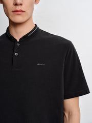 Men's Cool Touch Stand Collar Polo Shirt