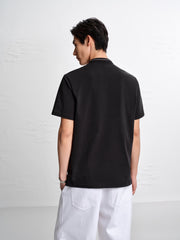 Men's Cool Touch Stand Collar Polo Shirt