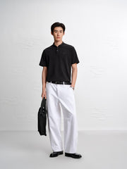 Men's Cool Touch Stand Collar Polo Shirt