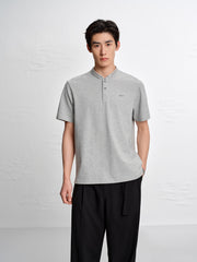 Men's Cool Touch Stand Collar Polo Shirt