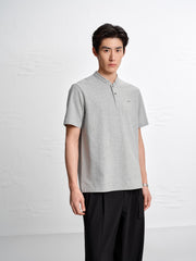 Men's Cool Touch Stand Collar Polo Shirt