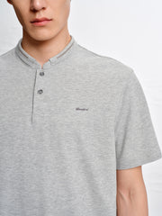 Men's Cool Touch Stand Collar Polo Shirt