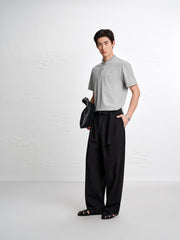 Men's Cool Touch Stand Collar Polo Shirt