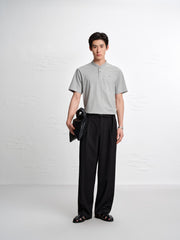 Men's Cool Touch Stand Collar Polo Shirt