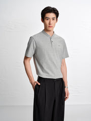 Men's Cool Touch Stand Collar Polo Shirt