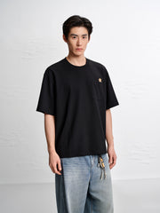 Men's Loose-Fit T-Shirt with Bear Embroidery