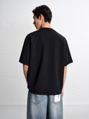 Men's Loose-Fit T-Shirt with Bear Embroidery