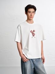 Men's Cotton 3D Cartoon Graphic T-Shirt