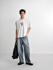 Men's Cotton 3D Cartoon Graphic T-Shirt