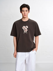 Men's Cotton 3D Cartoon Graphic T-Shirt